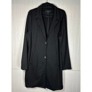 Marc New York Andrew Marc long Blazer Women’s Size Large Black Coat Rayon Blend